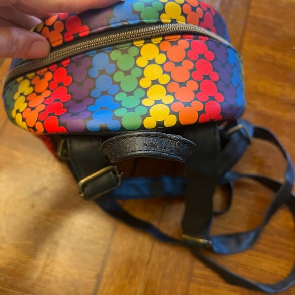 RARE Loungefly Disney Rainbow Mickey Mini Backpack Pride Love - Picture 15 of 16
